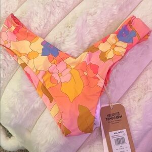 Billabong Pink & Yellow Floral Cheeky Bikini Bottoms